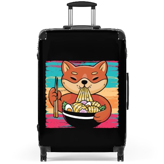 Shiba Inu Dog Lover Puppy Paw Love Ramen Noodles Suitcases