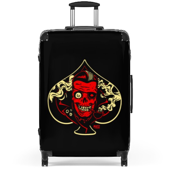 Ace of Spades Rockabilly Skull Suitcases