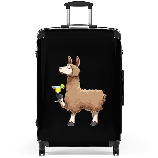 Funny Alpaca Drinks Cocktail for a Alpaca lover Suitcases