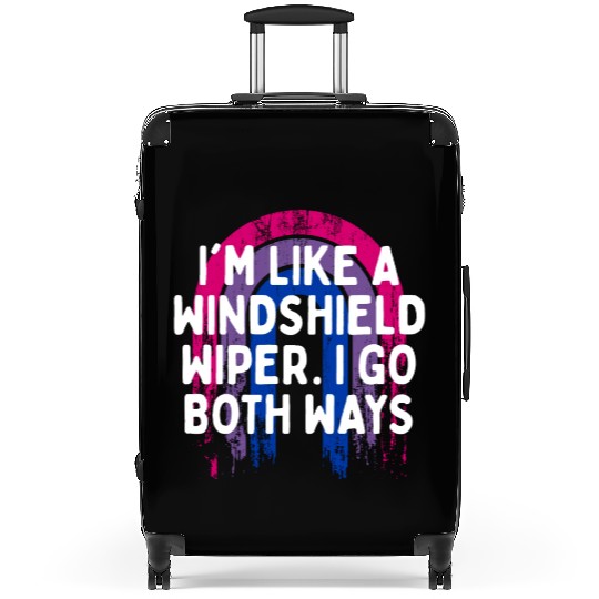 I Go Both Ways Bisexual LGBTQ Bi Pride Funny Dad Suitcases