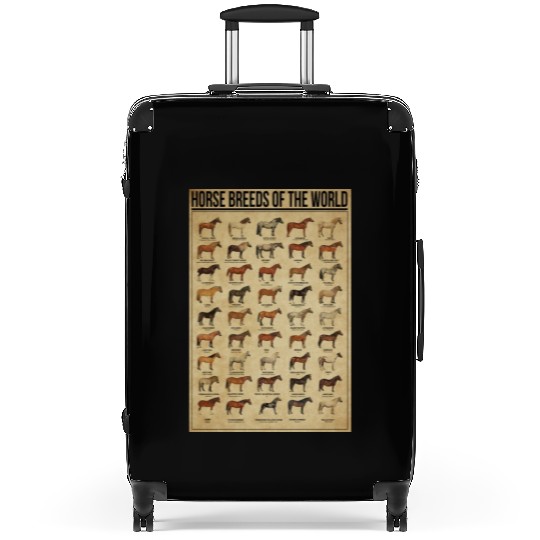 Horse breeds of the world Poster, Horse Poster Suitcases