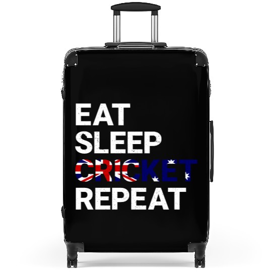 Eat Sleep Cricket Repeat AUS Flag Sports Gift Suitcases