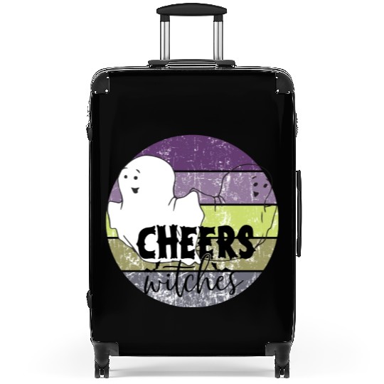 Funny Halloween Witches Ghosts Sunset Suitcases