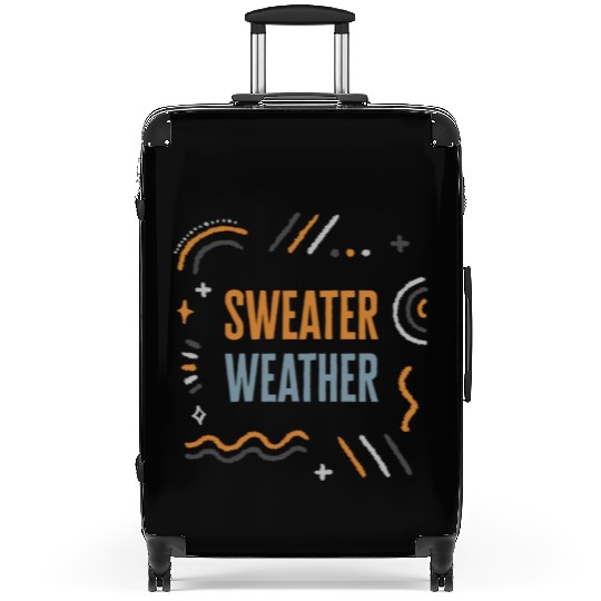 Halloween Theme Sweater Weather Coffee Lover Mug Suitcases