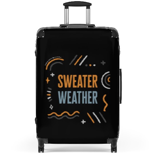 Halloween Theme Sweater Weather Coffee Lover Mug Suitcases