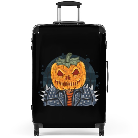 Spooky Jack-o'-lantern Suitcases
