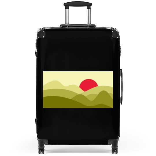 Minimalist Sun Lime Green Suitcases