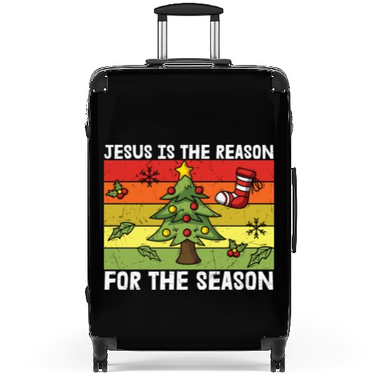jesus is the reason for the season xmas christmas Suitcases