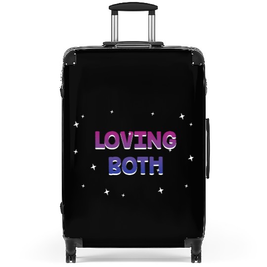 Loving Both Bisexual LGBTQ Bi Pride Gender Suitcases