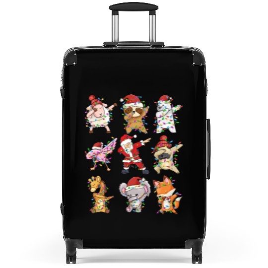 Dabbing Santa Animal Friends Christmas Kids Boys Suitcases