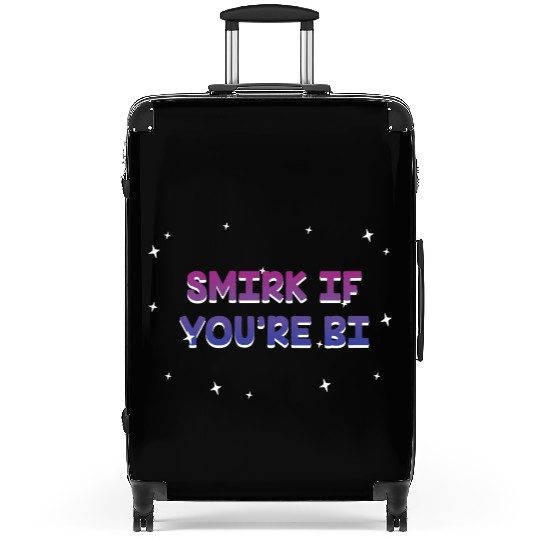 Smirk if You're Bi Bisexual LGBTQ Bi Pride LGBT Suitcases