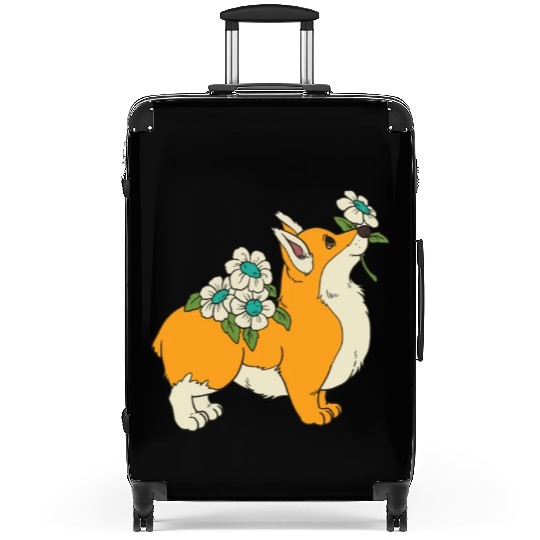 Corgi Flower Mom Cute Dog Lover Suitcases