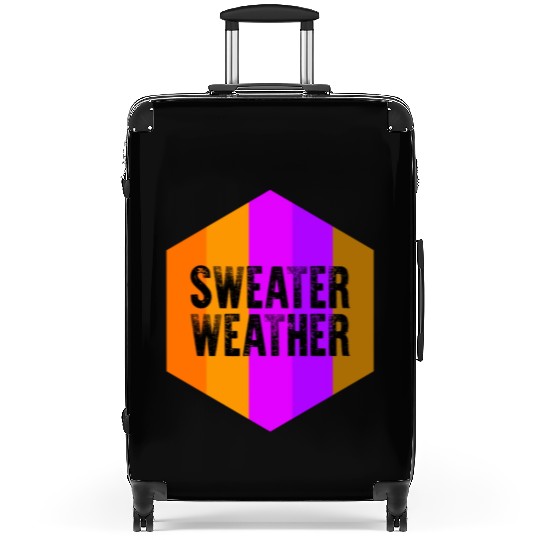 Halloween Theme Sweater Weather Coffee Lover Mug Suitcases