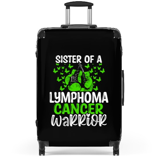Lymphoma Cancer Awareness Sister Twins Sibling Suitcases
