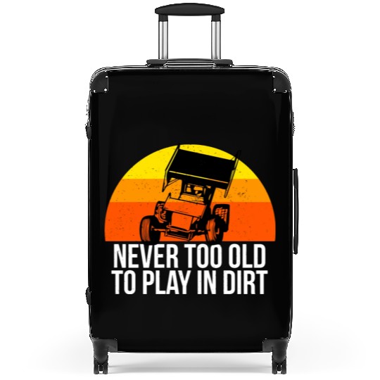 Sprint Car Racing Never Old Play Dirt Track Race F Suitcases