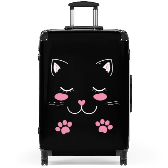 Adorable cat face Suitcases