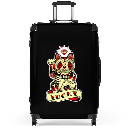 lucky cat Skull Candy Suitcases