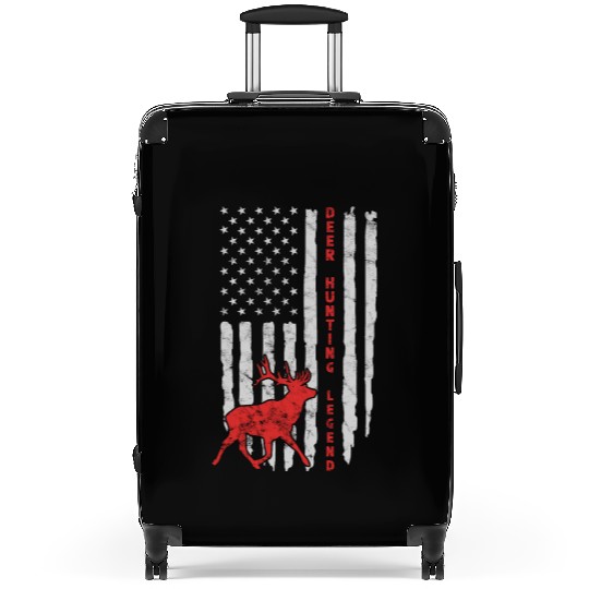 Patriotic 4th July Deer Hunting Legend Suitcases