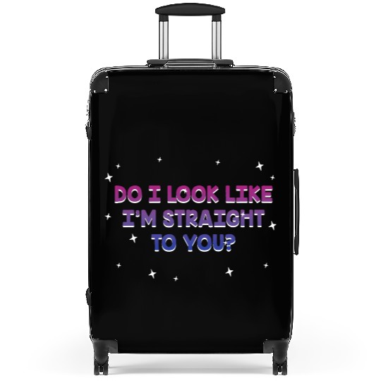 Do I Look Straight To You Bisexual LGBTQ Bi Pride Suitcases