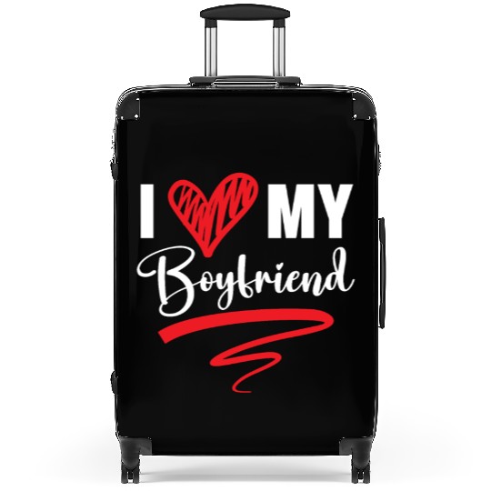 I Love My Boyfriend Valentines Day Cupid Love Suitcases