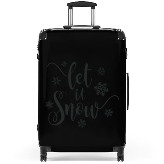 Simple Let it Snow Christmas Calligraphy Suitcases
