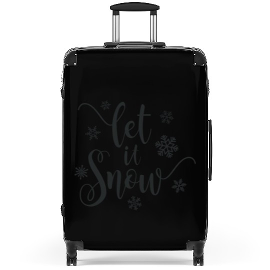 Simple Let it Snow Christmas Calligraphy Suitcases