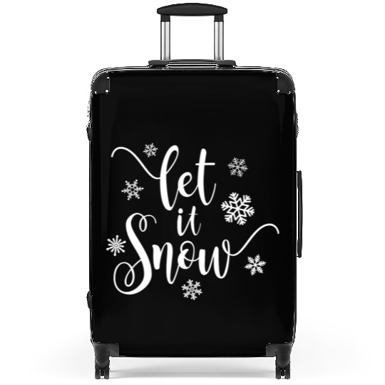Simple Let it Snow Christmas Calligraphy Suitcases