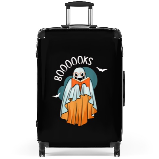 Ghost Book Reading Teacher School Funny Halloween Suitcases