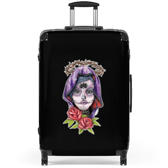Catrina - day of the dead mexico - halloween Suitcases