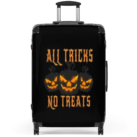 All Tricks No Treats Scary Pumpkin Suitcases