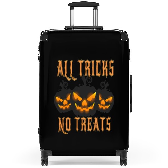 All Tricks No Treats Scary Pumpkin Suitcases