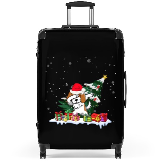Saint Bernard Christmas Dabbing Santa Xmas Pajama Suitcases