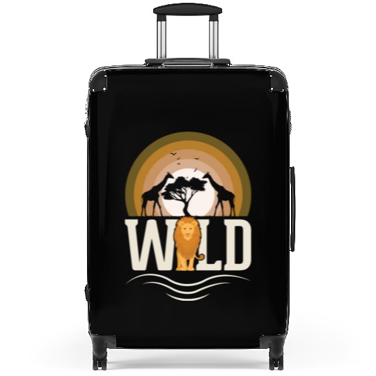 Wild Animals Lion Giraffe Africa Suitcases