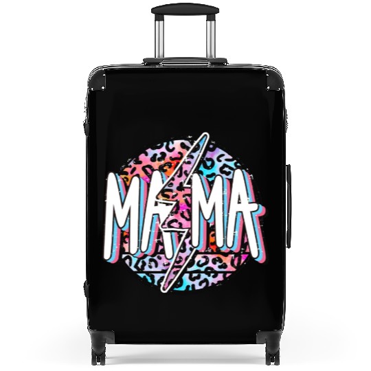 Mama Lightning Bolt Suitcases, Mama Suitcases, Leopard