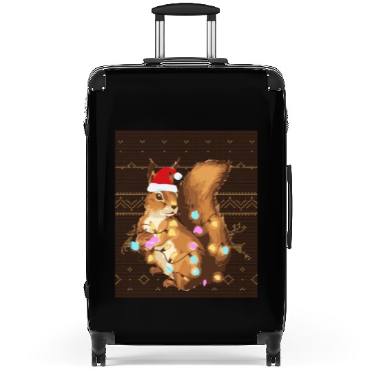 Squirrel Lover Squirrel Ugly Christmas Xmas Suitcases