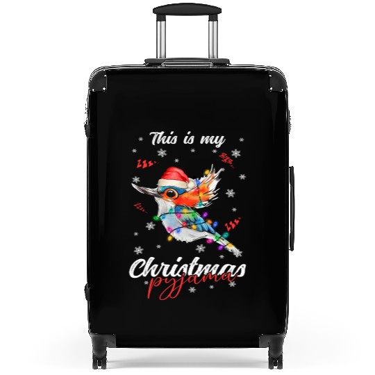 Winter Christmas Pyjama Hummingbird Suitcases