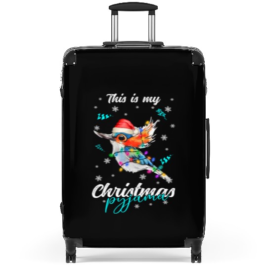 Winter Christmas Pyjama Hummingbird Suitcases