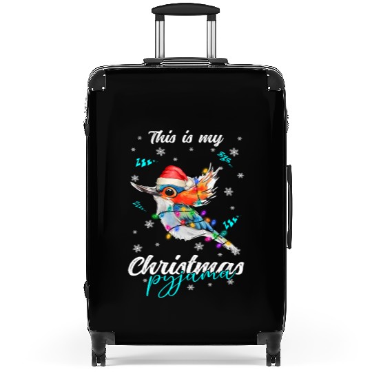 Winter Christmas Pyjama Hummingbird Suitcases