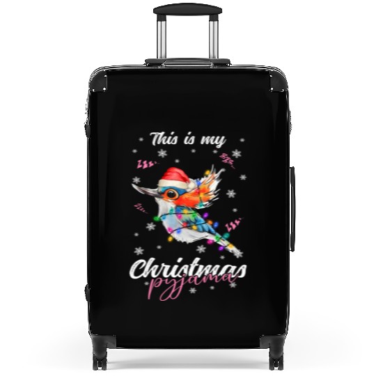 Winter Christmas Pyjama Hummingbird Suitcases