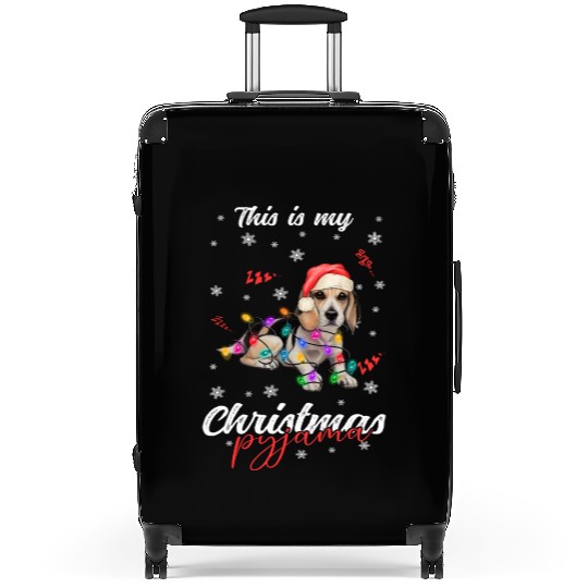 Winter Christmas Pyjama Beagle Suitcases