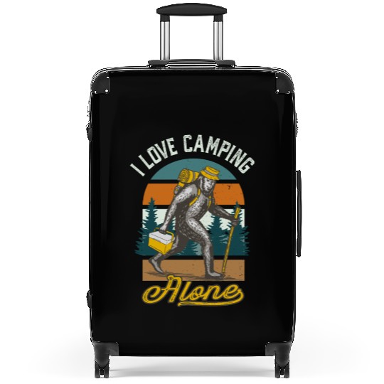 I Love Camping Solo Bigfoot Sasquatch Suitcases