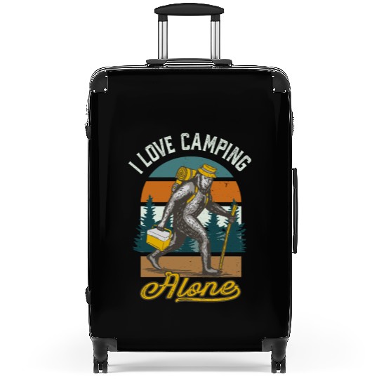 I Love Camping Solo Bigfoot Sasquatch Suitcases