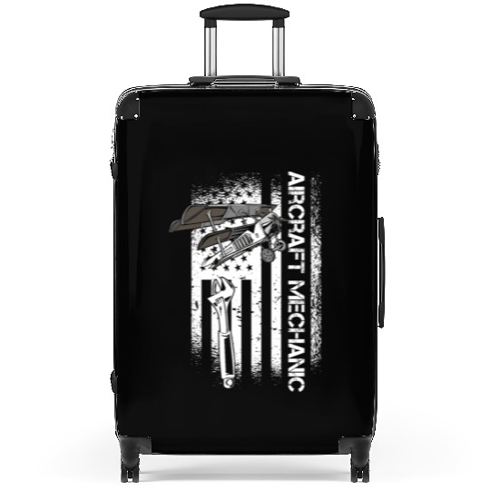 Aircraft Mechanic Us Flag Suitcases
