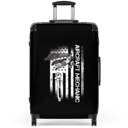 Aircraft Mechanic Us Flag Suitcases