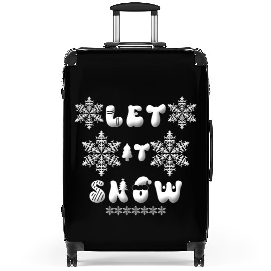 Let it snow with snowflakes christmas Suitcases
