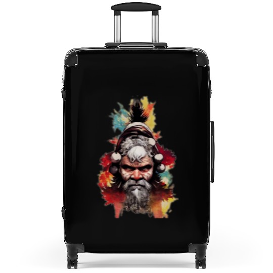 Angry Santa | Santa fighter | Never give up santa Suitcases