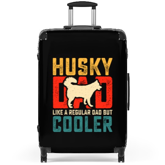Cute Siberian Husky Dad Father's Day Suitcases