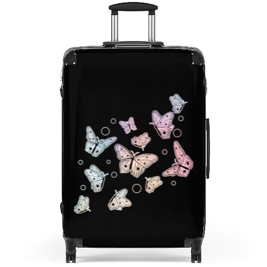 Pastel Butterflies Gardening Butterfly Lover Suitcases