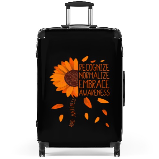 ADHD Awareness Sunflower Embrace Neurodiversity Suitcases