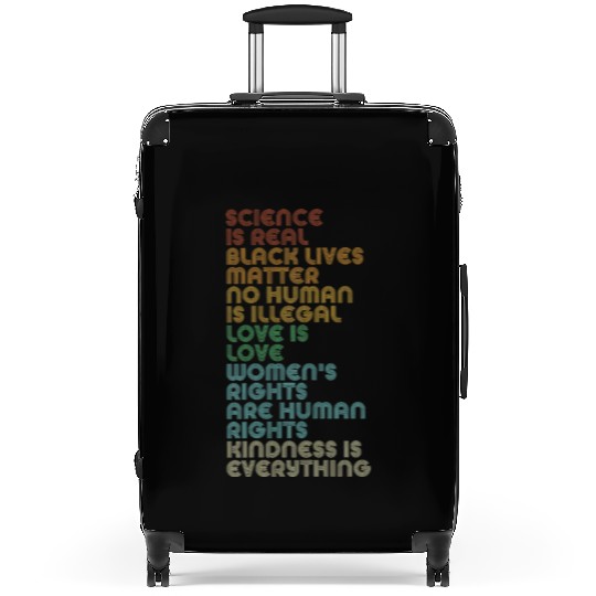 Vintage, Retro Science Is Real, Black Lives Matter Suitcases